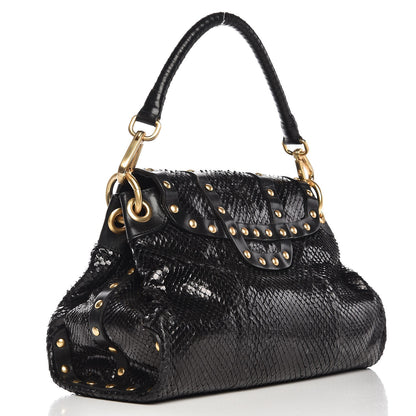 Jimmy Choo Anaconda Katy Flap Satchel Black 3 of 7