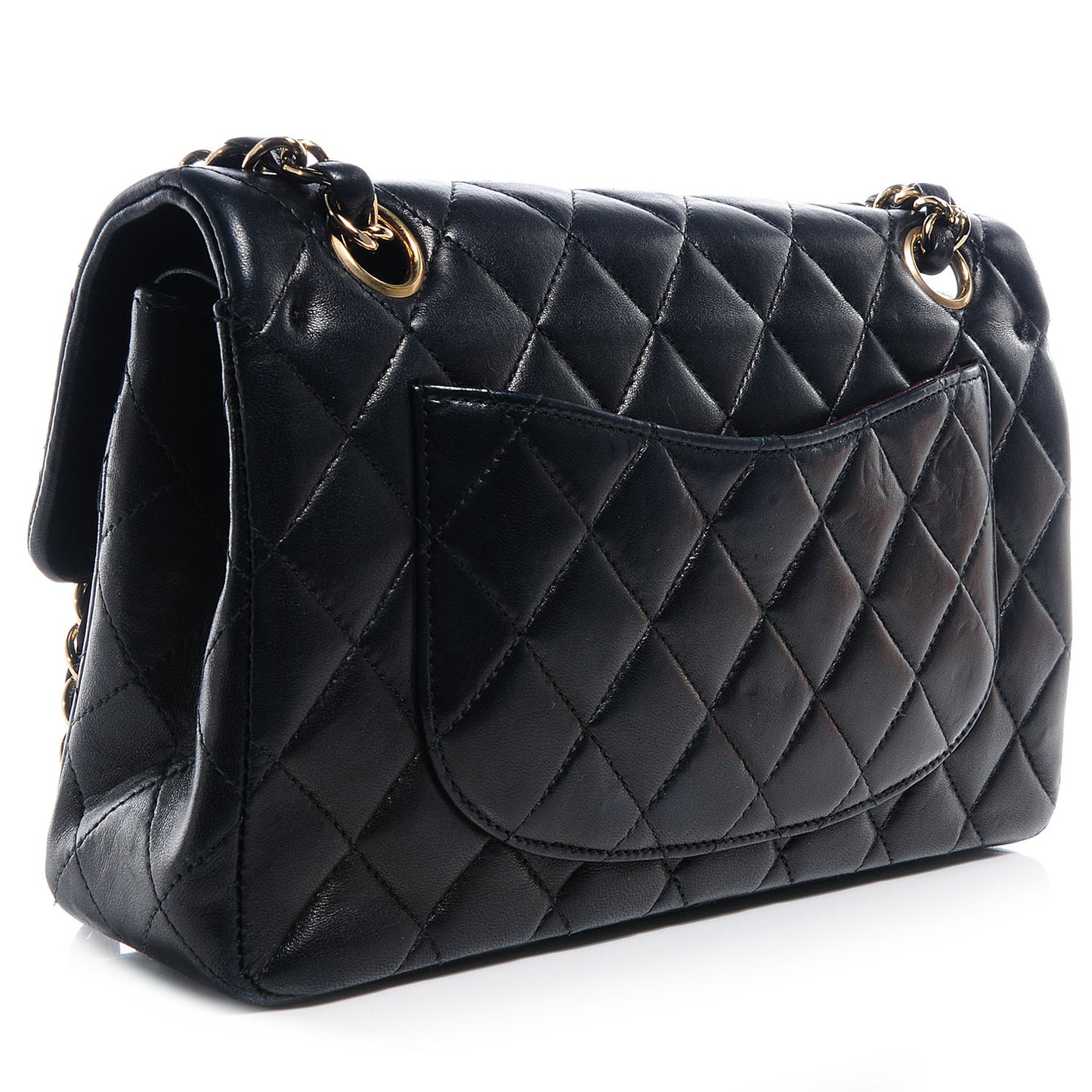 Lambskin Small Double Flap Navy