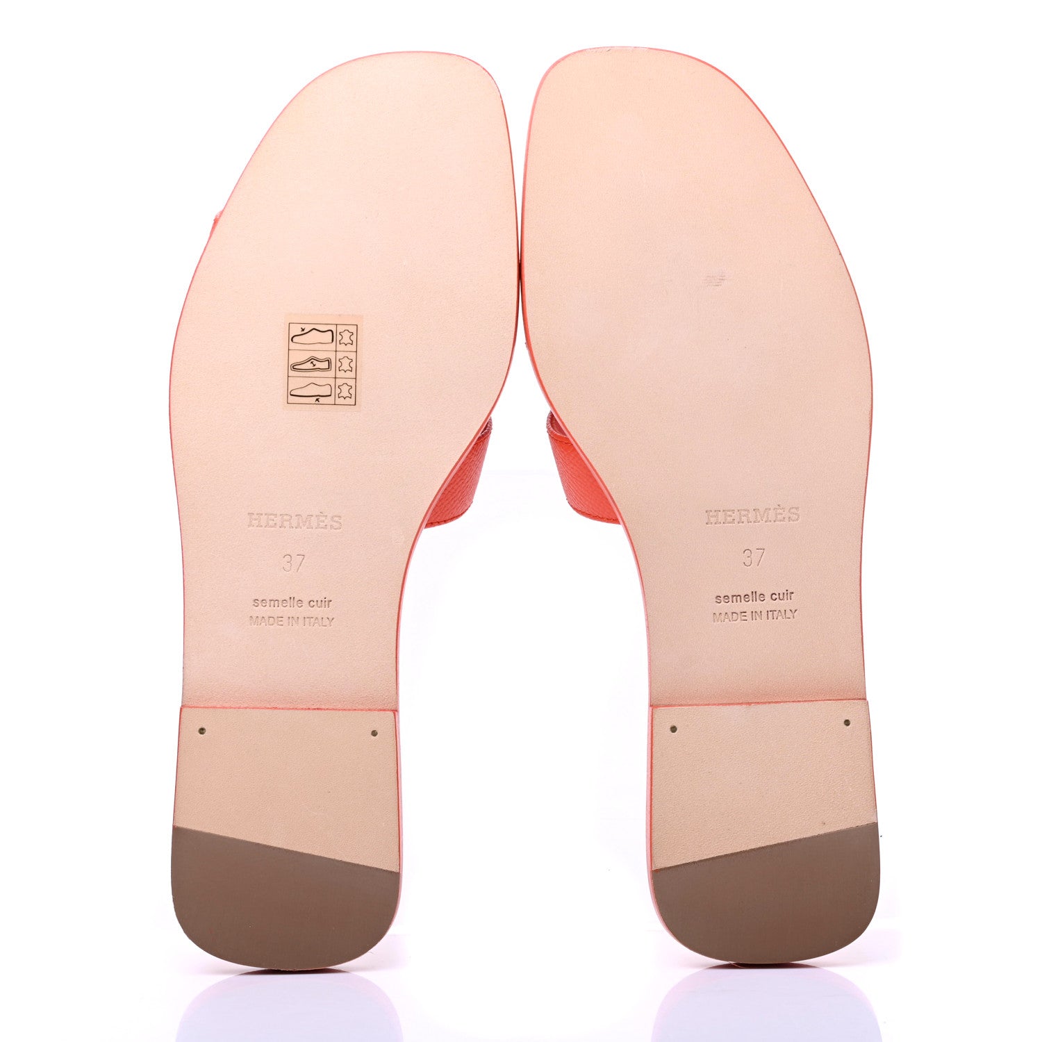 Hermes Epsom Oran Sandals 37 Orange Poppy 5 of 9