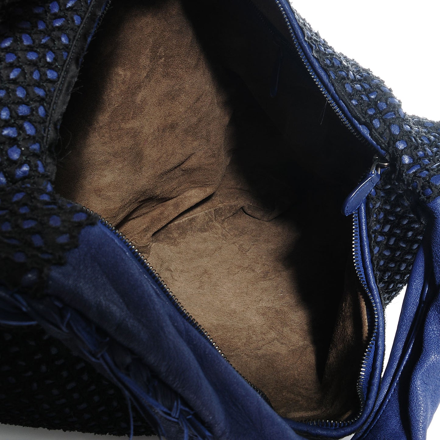 Nappa Silk Mini Ponza Devore Fuzzy Maxi Hobo Indigo