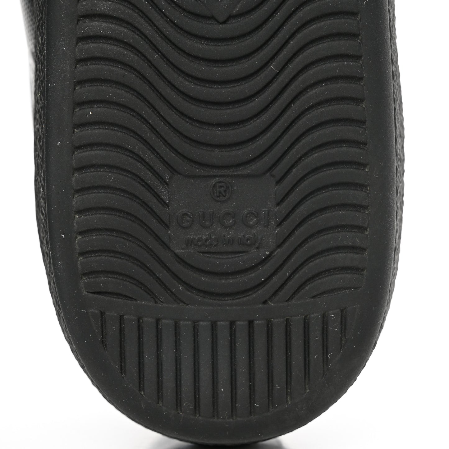 Calfskin GG Tennis Embossed Mens Ace Sneakers 11 Black