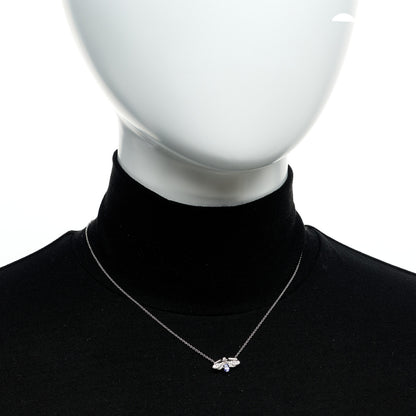 Tiffany Platinum Diamond Tanzanite Paper Flowers Firefly Necklace 2 of 5