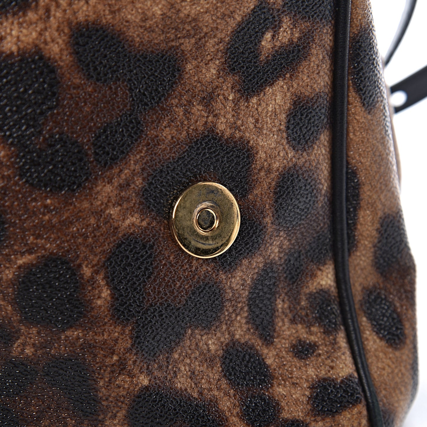 Dauphine Leopard Print Small Miss Sicily Satchel Black