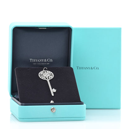 Tiffany Platinum Diamond Garden Key Pendant 4 of 4