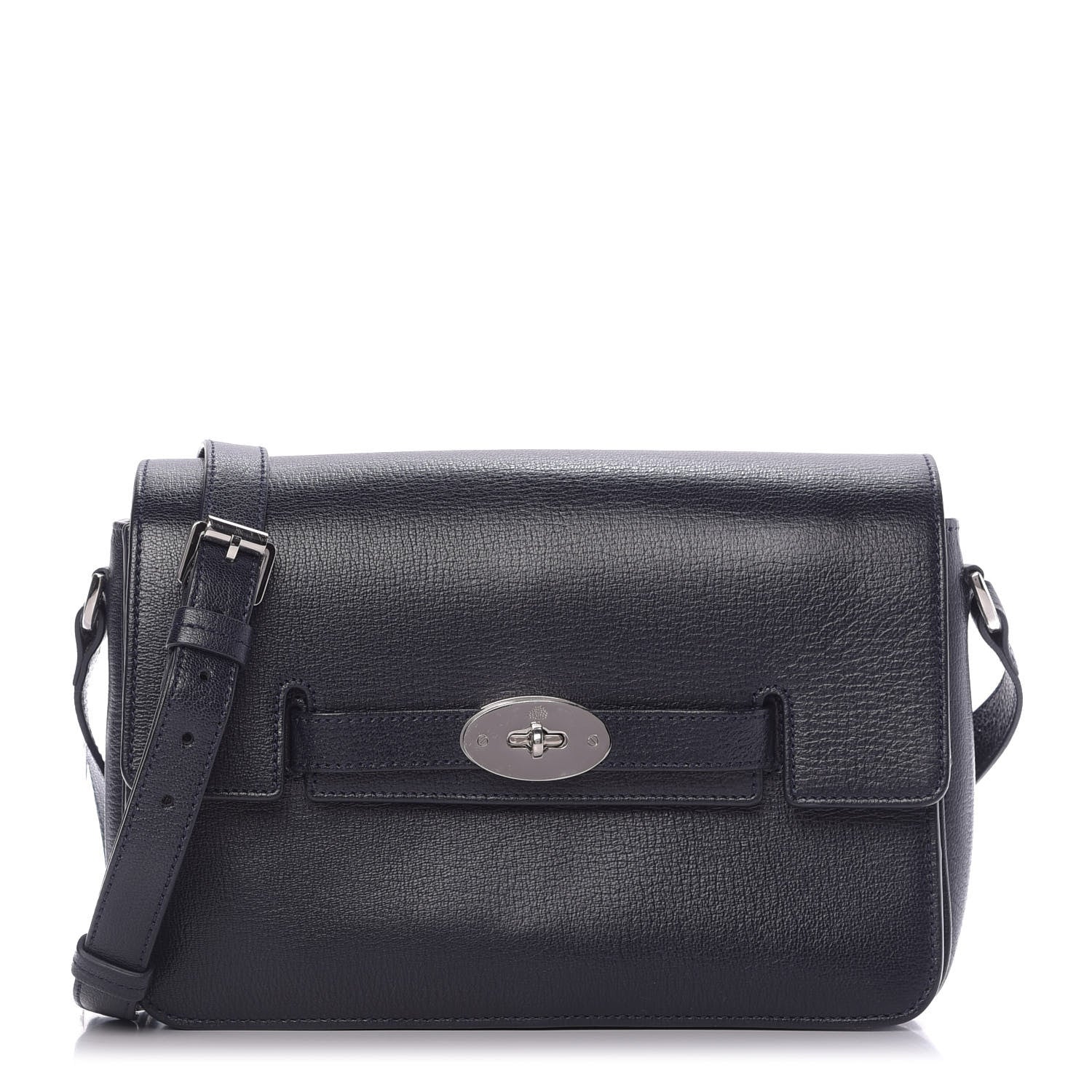 Mulberry Shiny Goatskin Bayswater Shoulder Bag Midnight 1 of 10