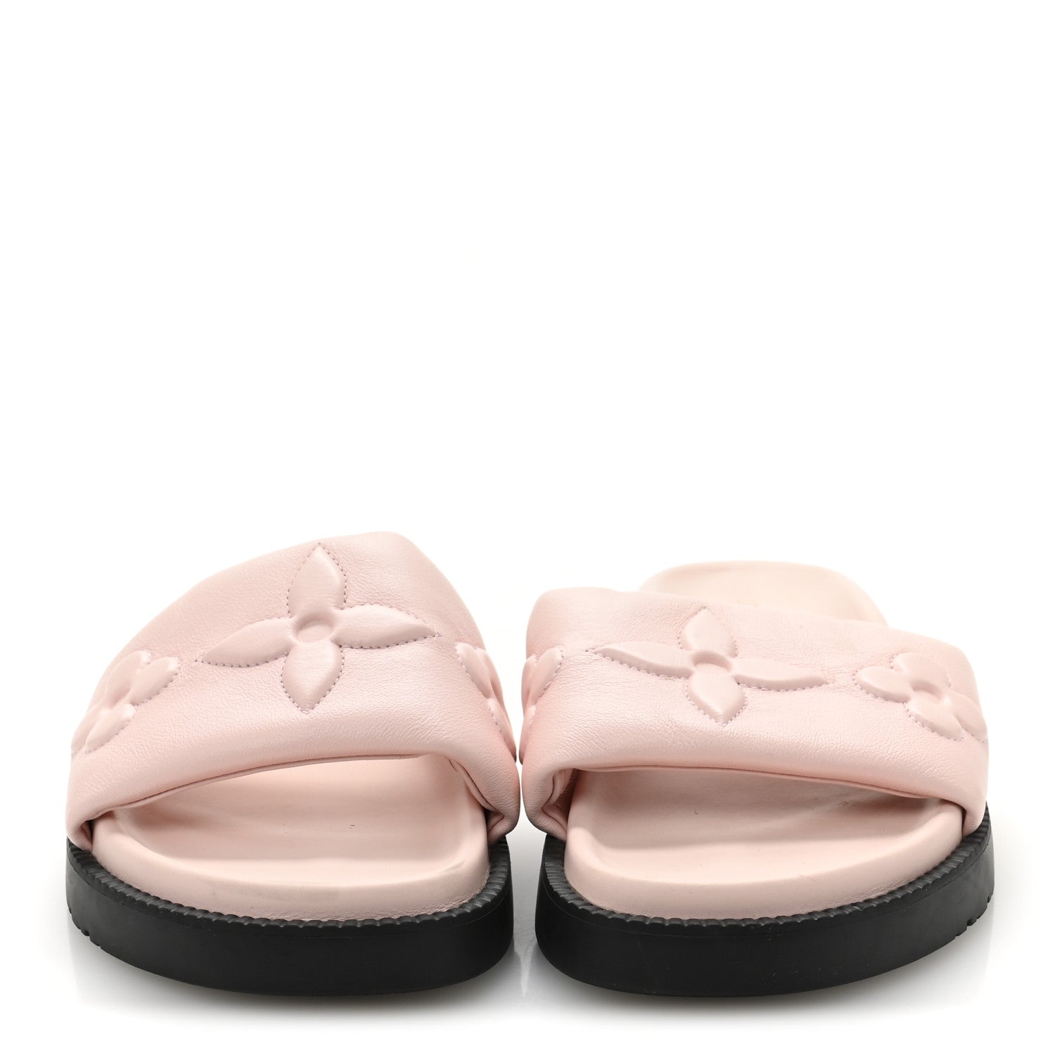 Louis Vuitton Lambskin Embossed Monogram Comfort Mules 41 Rose Clair 3 of 9