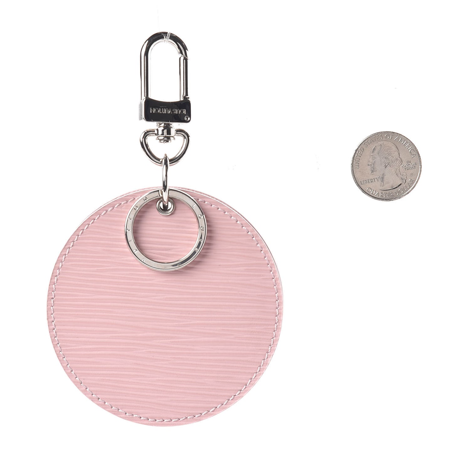 Epi Mirror Bag Charm Key Holder Rose Ballerine