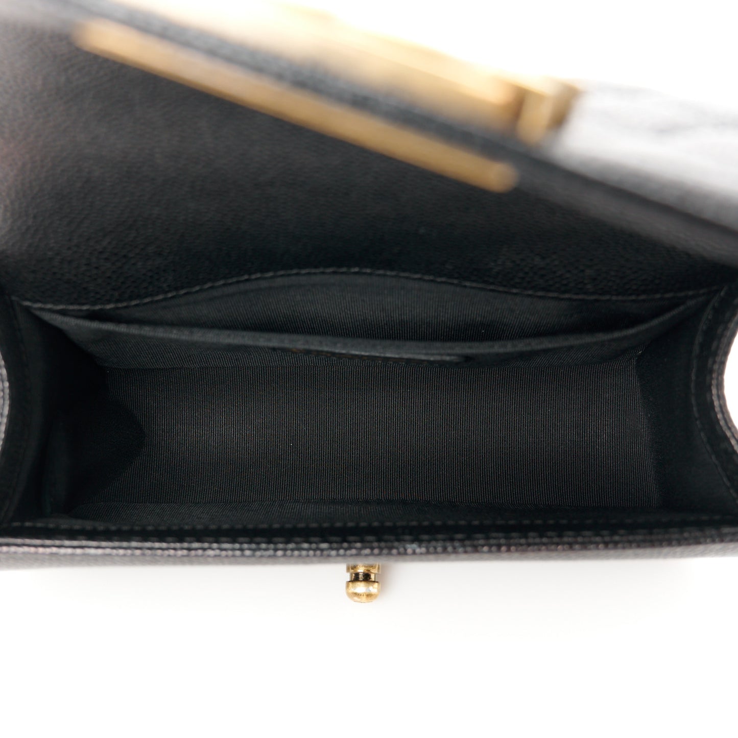 Caviar Quilted Small Boy Flap Black