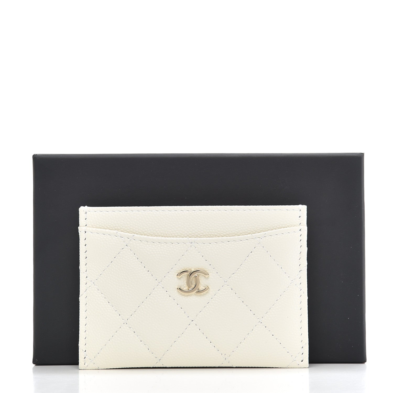 Chanel Caviar Quilted Card Holder White 8 of 8