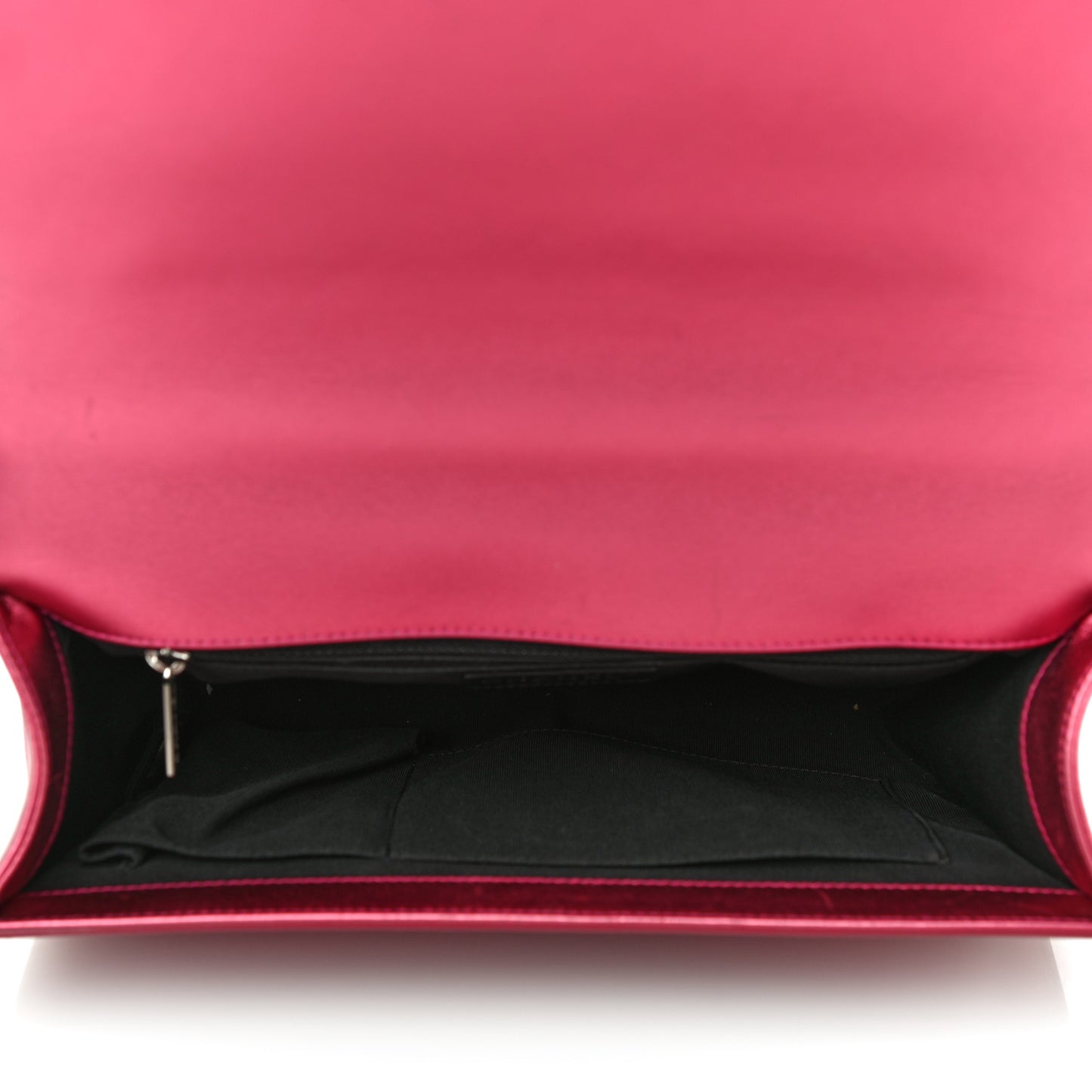Metallic Patent Quilted New Medium Boy Flap Fuchsia