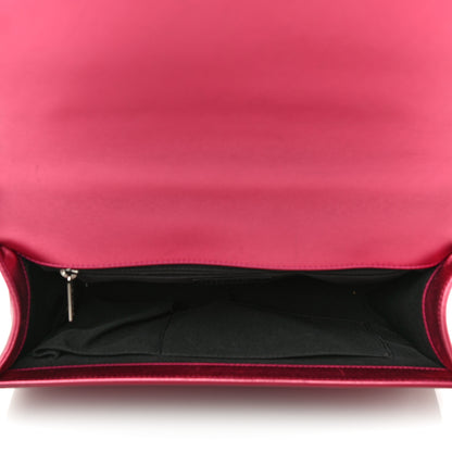 Chanel Metallic Patent Quilted New Medium Boy Flap Fuchsia 5 of 25