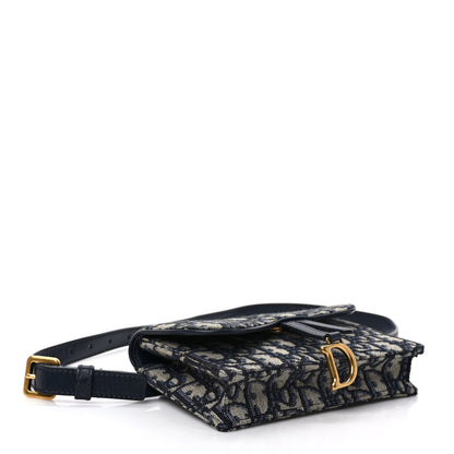 Christian Dior Oblique Saddle Belt Bag Blue 4 of 9