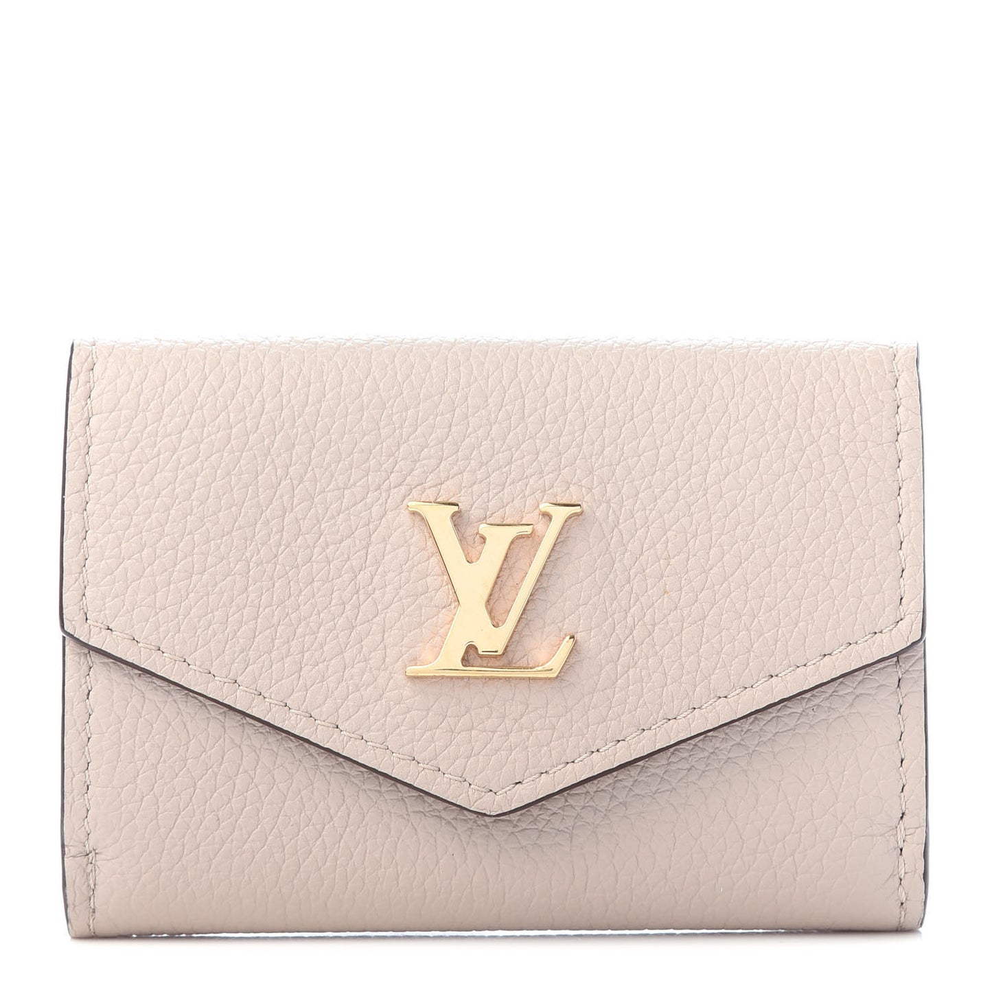 Calfskin Lockmini Wallet Greige