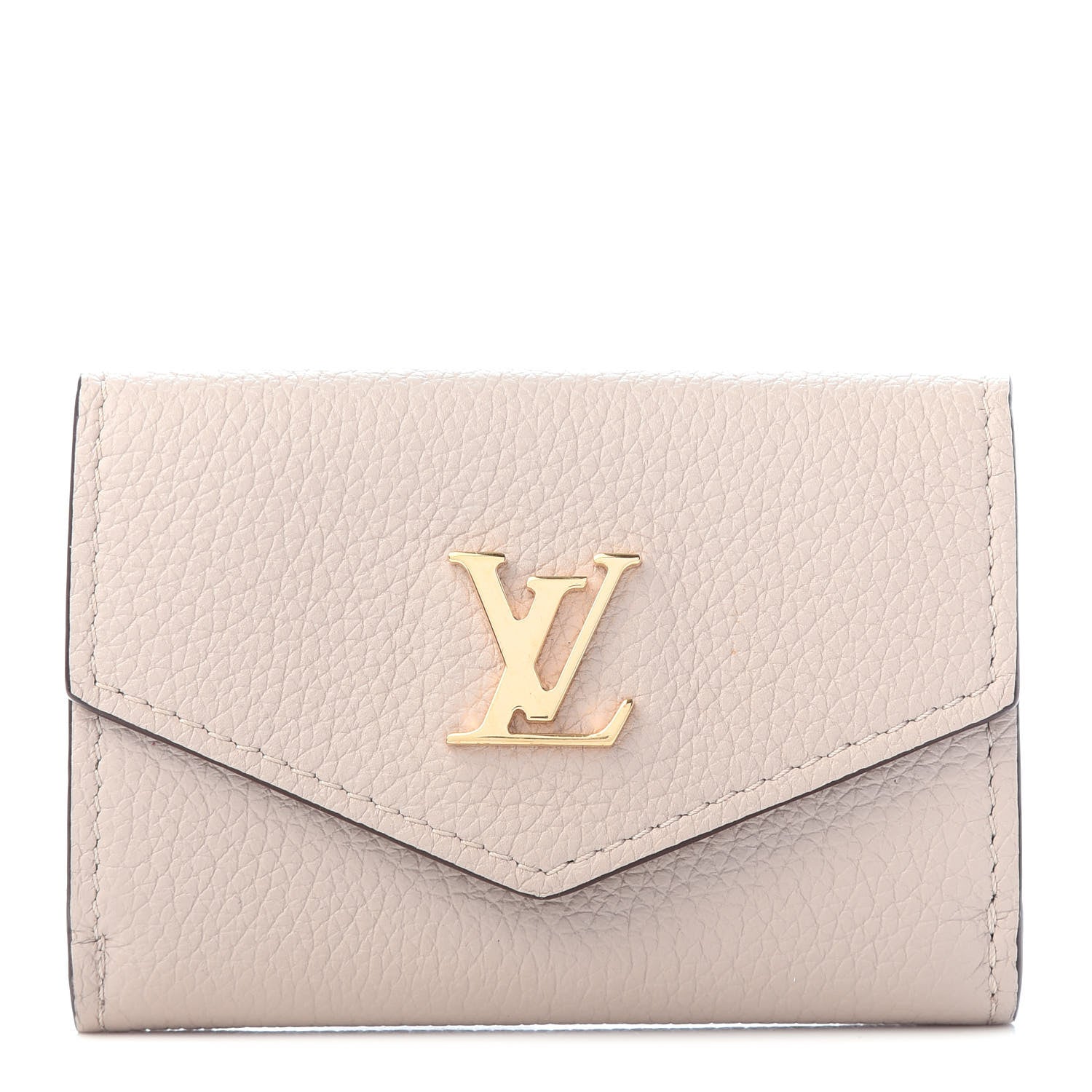 Louis Vuitton Calfskin Lockmini Wallet Greige 1 of 6