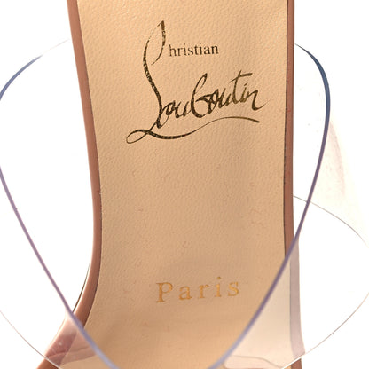Christian Louboutin Patent PVC Just Nothing 85 Slide Sandals 38.5 Nude 7 of 7