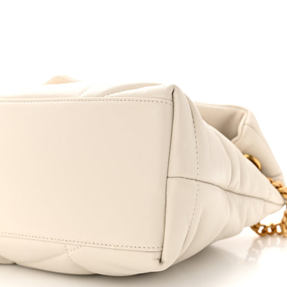 Saint Laurent Lambskin Quilted Small Loulou Puffer Monogram Chain Satchel Crema Soft 10 of 11