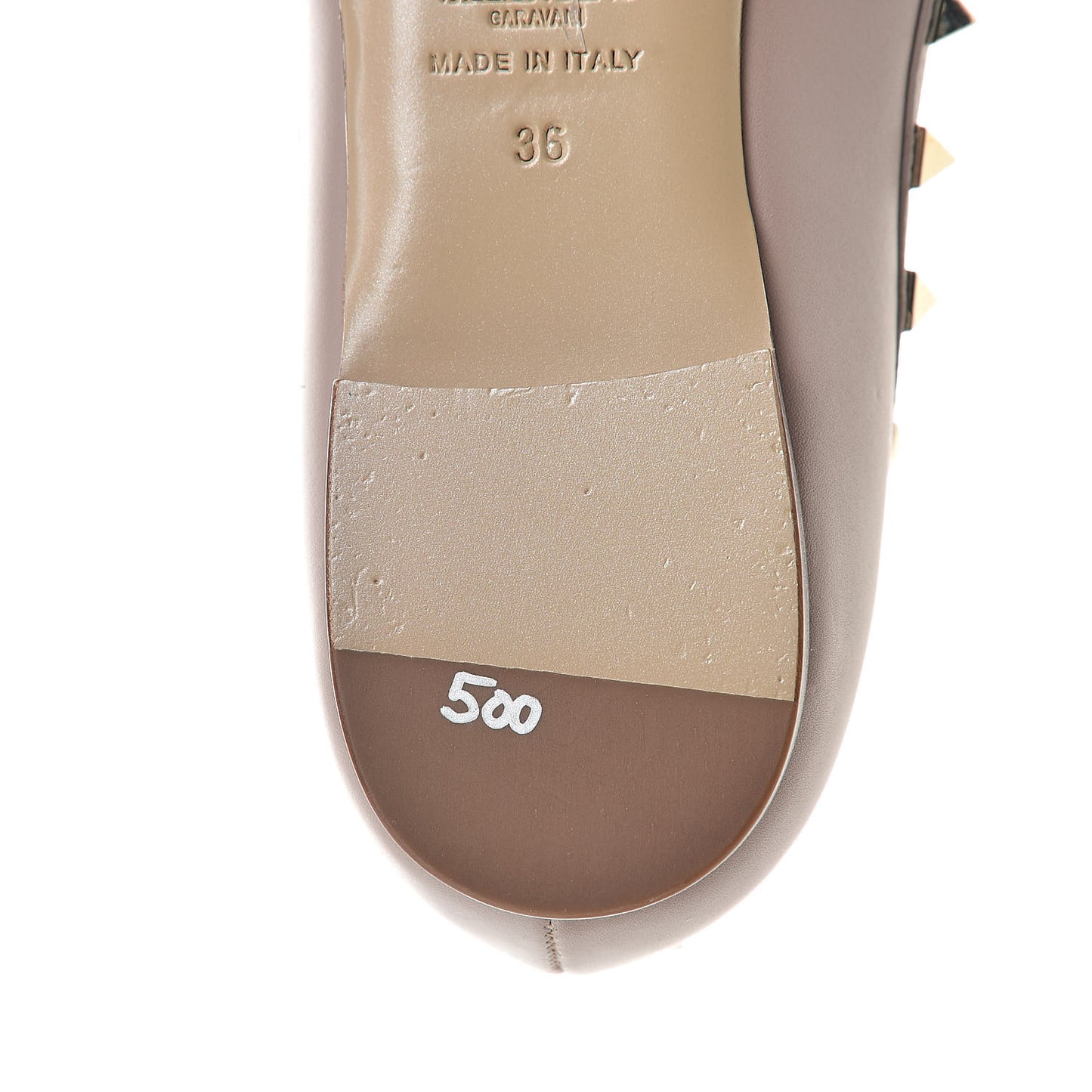 Nappa Rockstud Ballerina Flats 36 Poudre