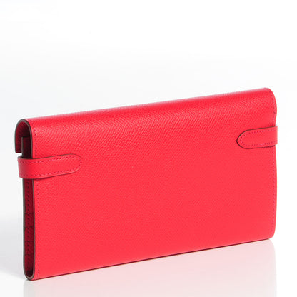 Hermes Epsom Kelly Tri-Fold Wallet Rouge Vif 7 of 15