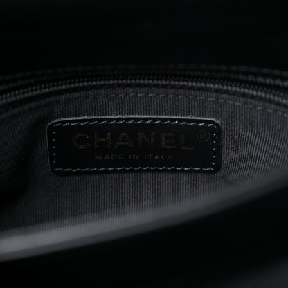 Chanel Lambskin Quilted Small Chain Top Handle Flap Black 6 of 10