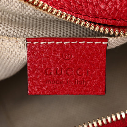 Gucci Pebbled Calfskin Small Soho Disco Bag Vibrant Red 6 of 14