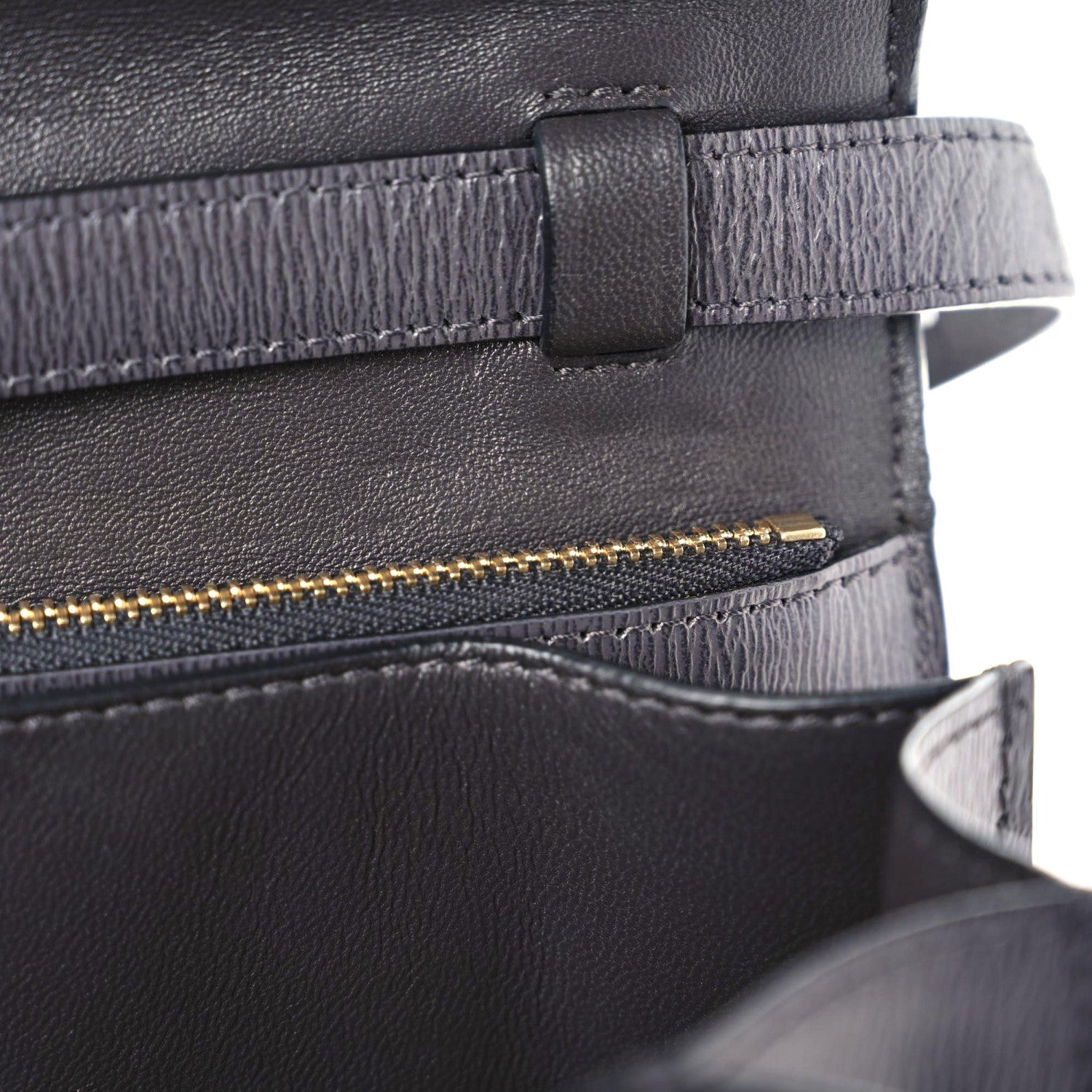 Celine Liege Calfskin Medium Classic Box Flap Bag Dark Blue 13 of 14