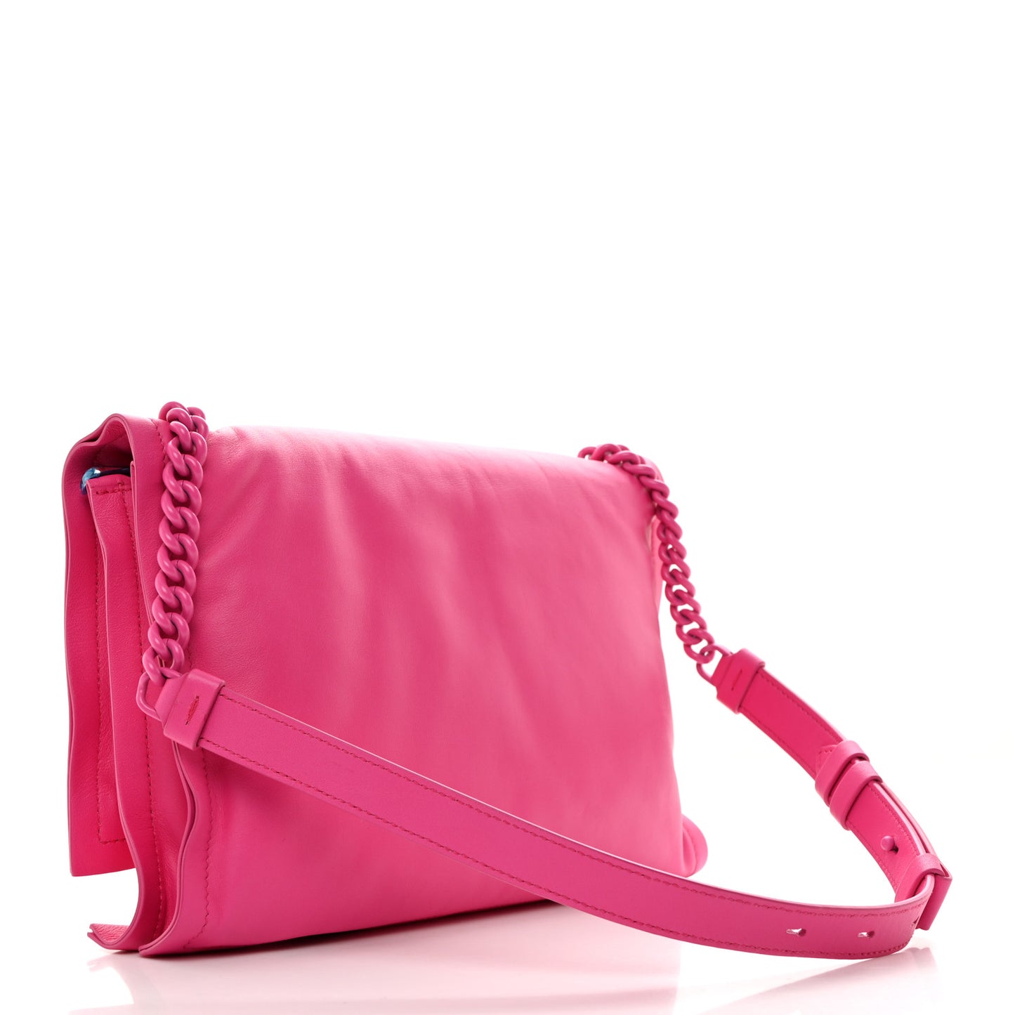Calfskin Small Viva Bow Shoulder Bag Hot Pink