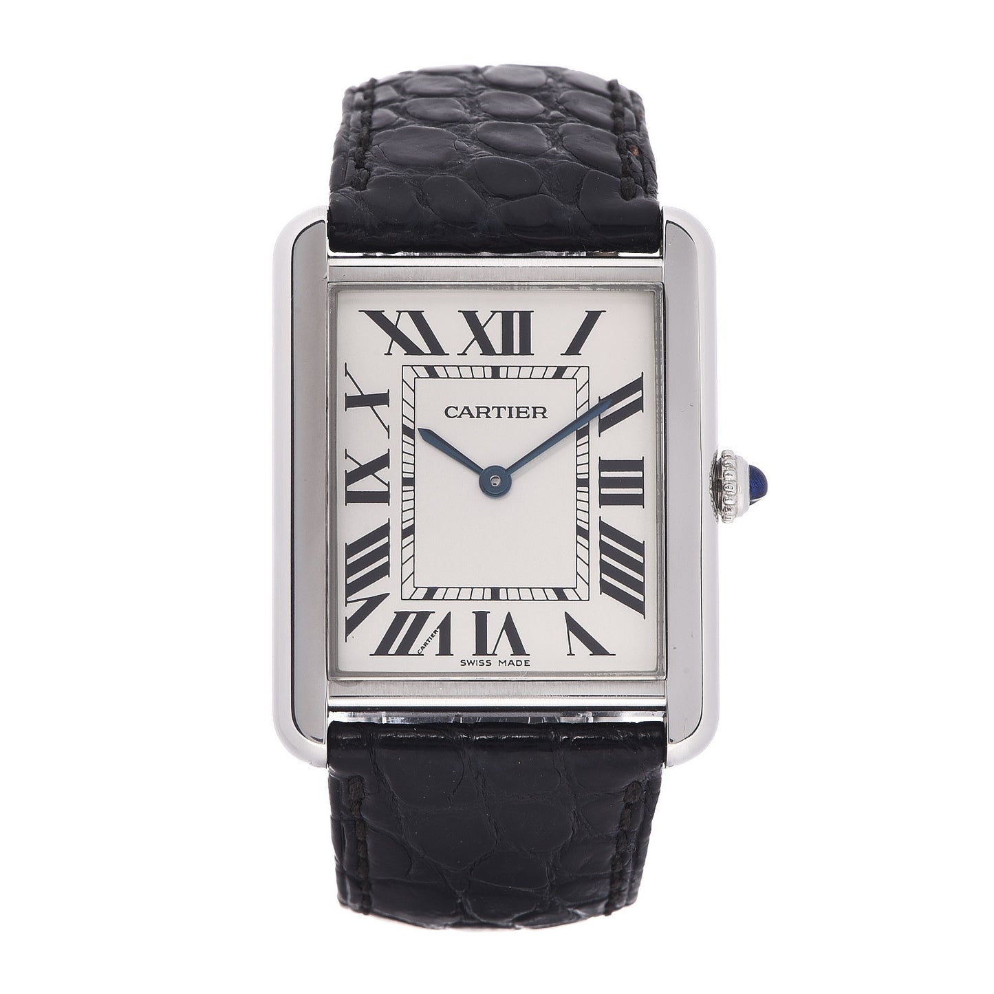 Stainless Steel Alligator 27mm Tank Solo Quartz Watch