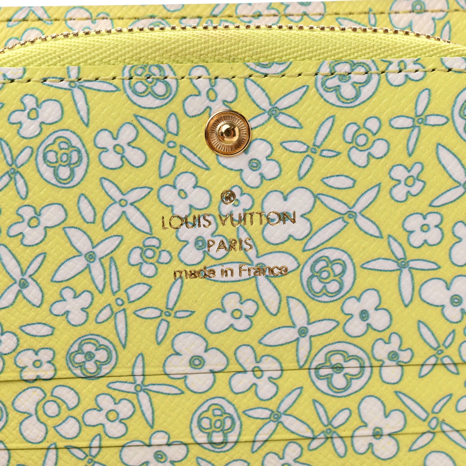 Louis Vuitton Monogram Fleuri Insolite Wallet PM Yellow 6 of 6