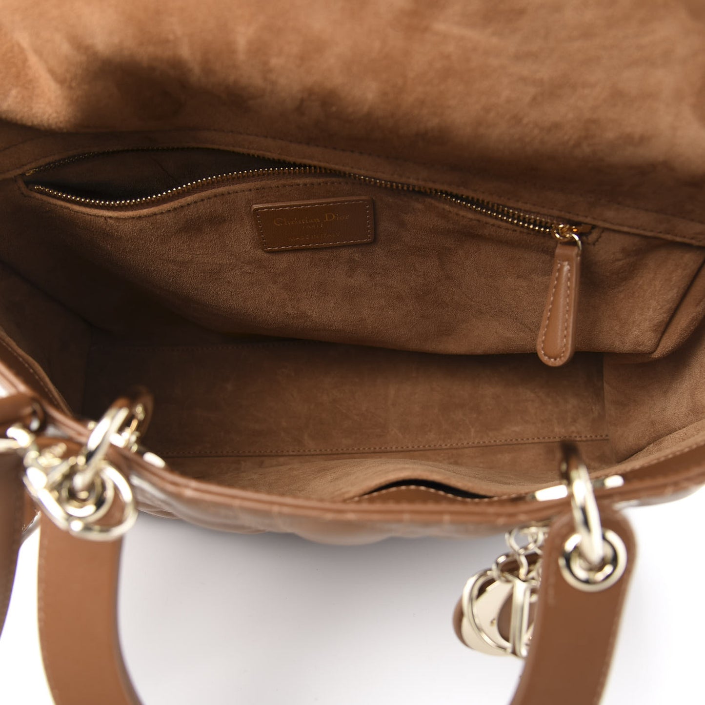 Lambskin Cannage Large Lady Dior Tan