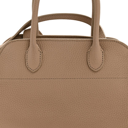 The Row Grained Calfskin Soft Margaux 10 Bag Dark Taupe 7 of 10