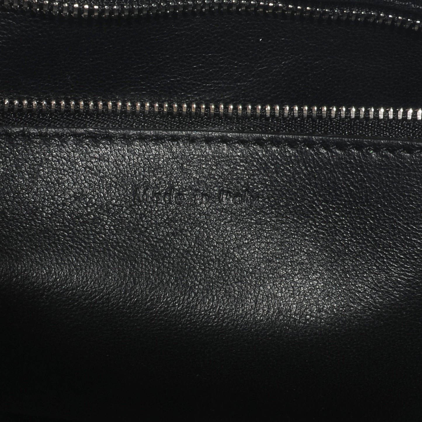 Textured Calfskin Medium Edge Shoulder Bag Black