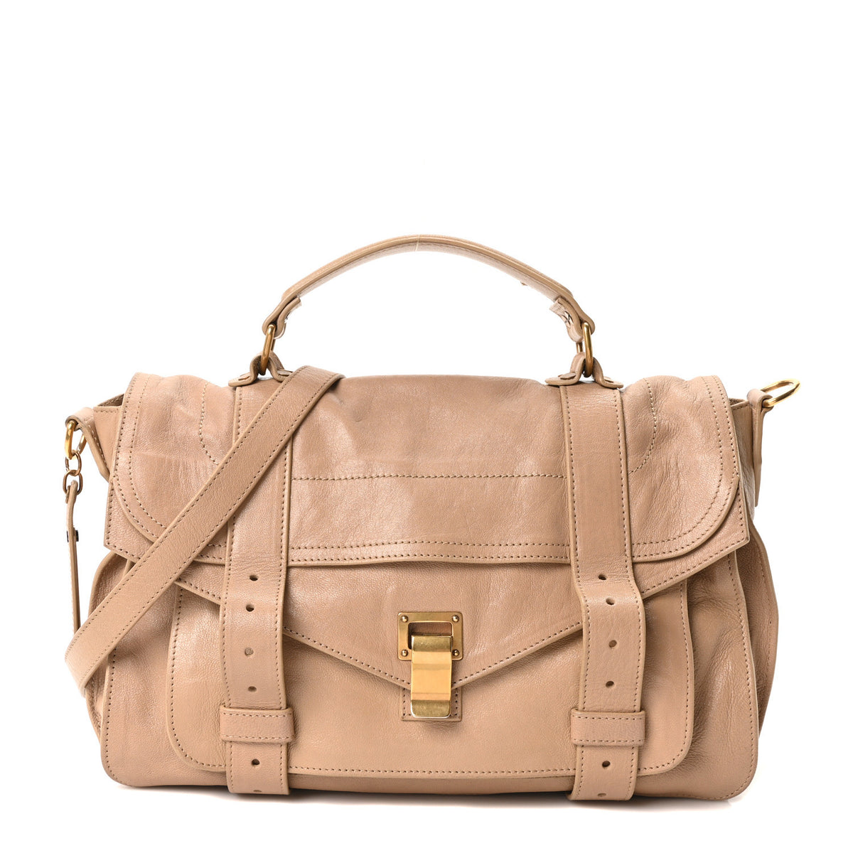 Proenza Schouler Lambskin Medium PS1 Satchel Birch 1 of 10