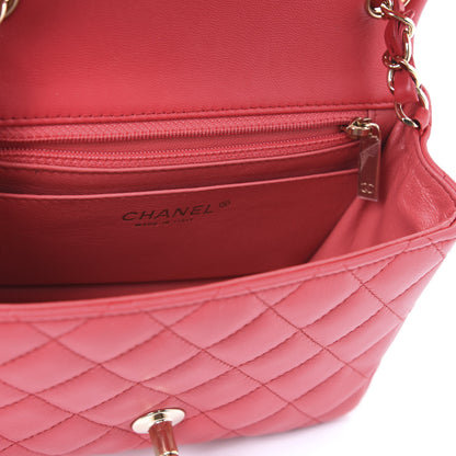 Chanel Lambskin Quilted Mini Square Flap Pink 7 of 9