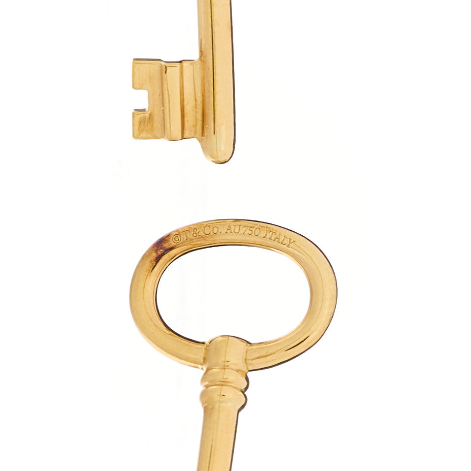 18K Yellow Gold Keys Wire Bracelet