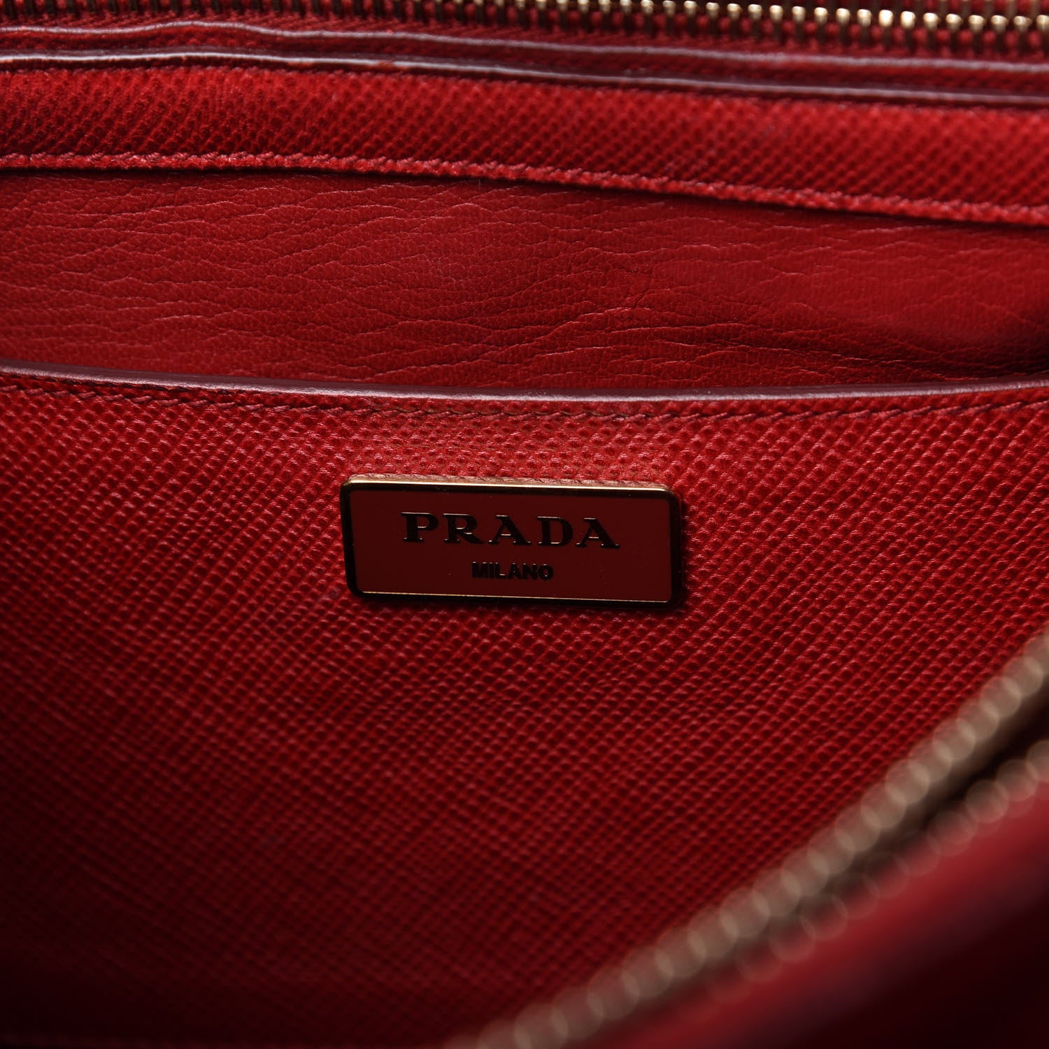 Prada Saffiano Cuir Open Promenade Tote Fuoco 8 of 10