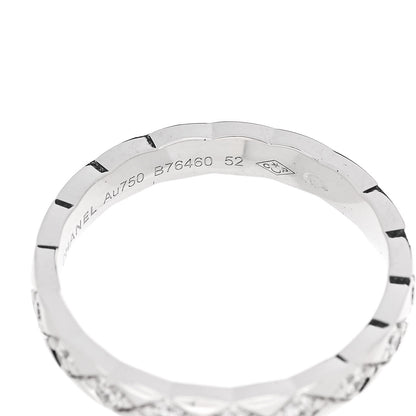 Chanel 18K White Gold Diamond Mini Coco Crush Ring 52 6 5 of 6