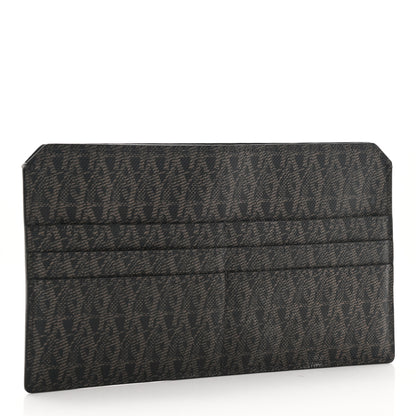 Saint Laurent Classic Toile Monogram Fragments Pouch Black Lino 3 of 7