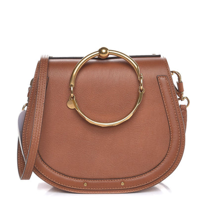 Chloe Calfskin Suede Medium Nile Bracelet Bag Caramel 1 of 6