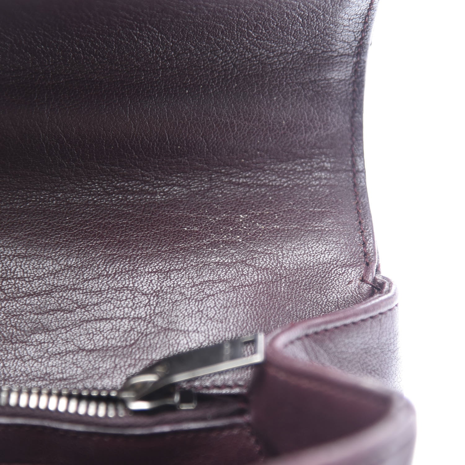 Saint Laurent Sheepskin Matelasse Chevron Monogram Medium College Bag Amaranto 9 of 12