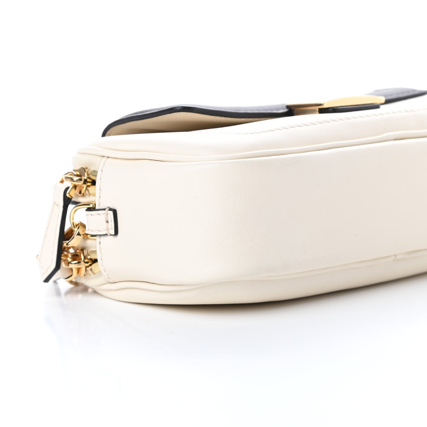 Vitello Grace Matte Bi-Color Easy Baguette Uovo Black