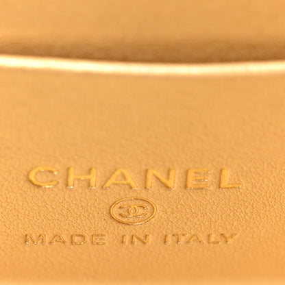 Chanel Metallic Caviar Quilted Small Vanity Case With Chain Gold 6 of 10