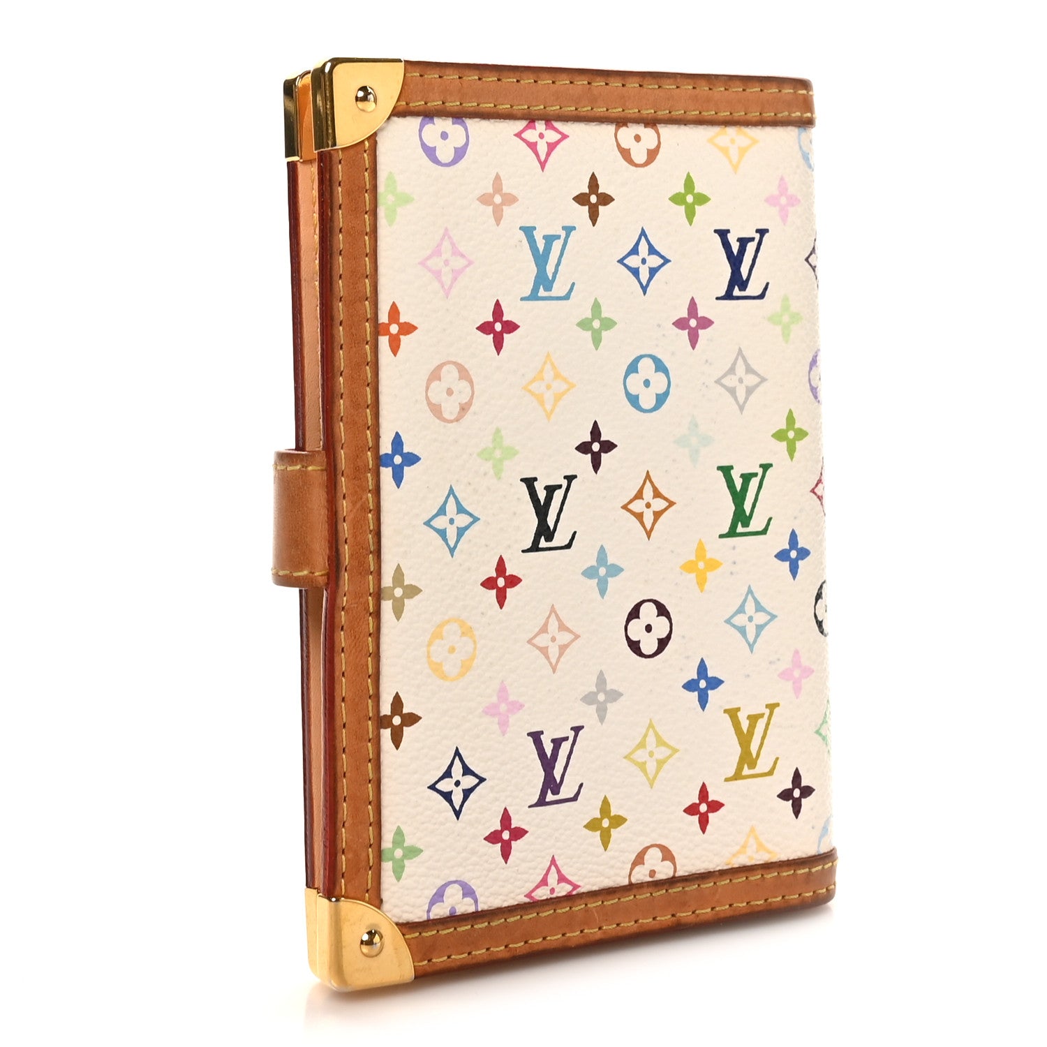 Louis Vuitton Monogram Multicolor Small Ring Agenda Cover White 3 of 6