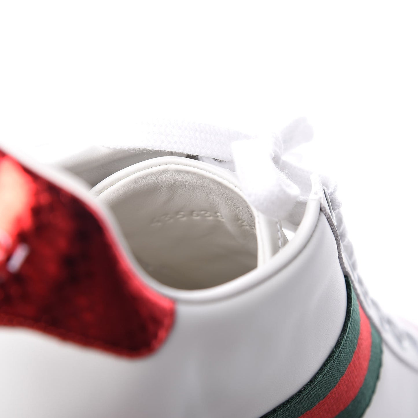 Calfskin Ayers Web Heart Embroidered Ace Sneakers 38.5 White
