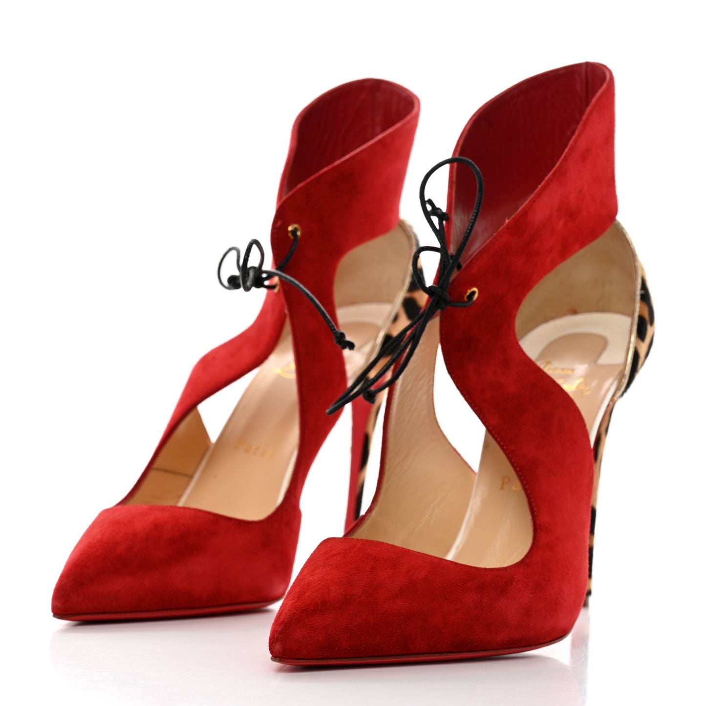 Veau Velours Pony Hair Ferme Rouge 100 Pumps 40.5 Rougissime