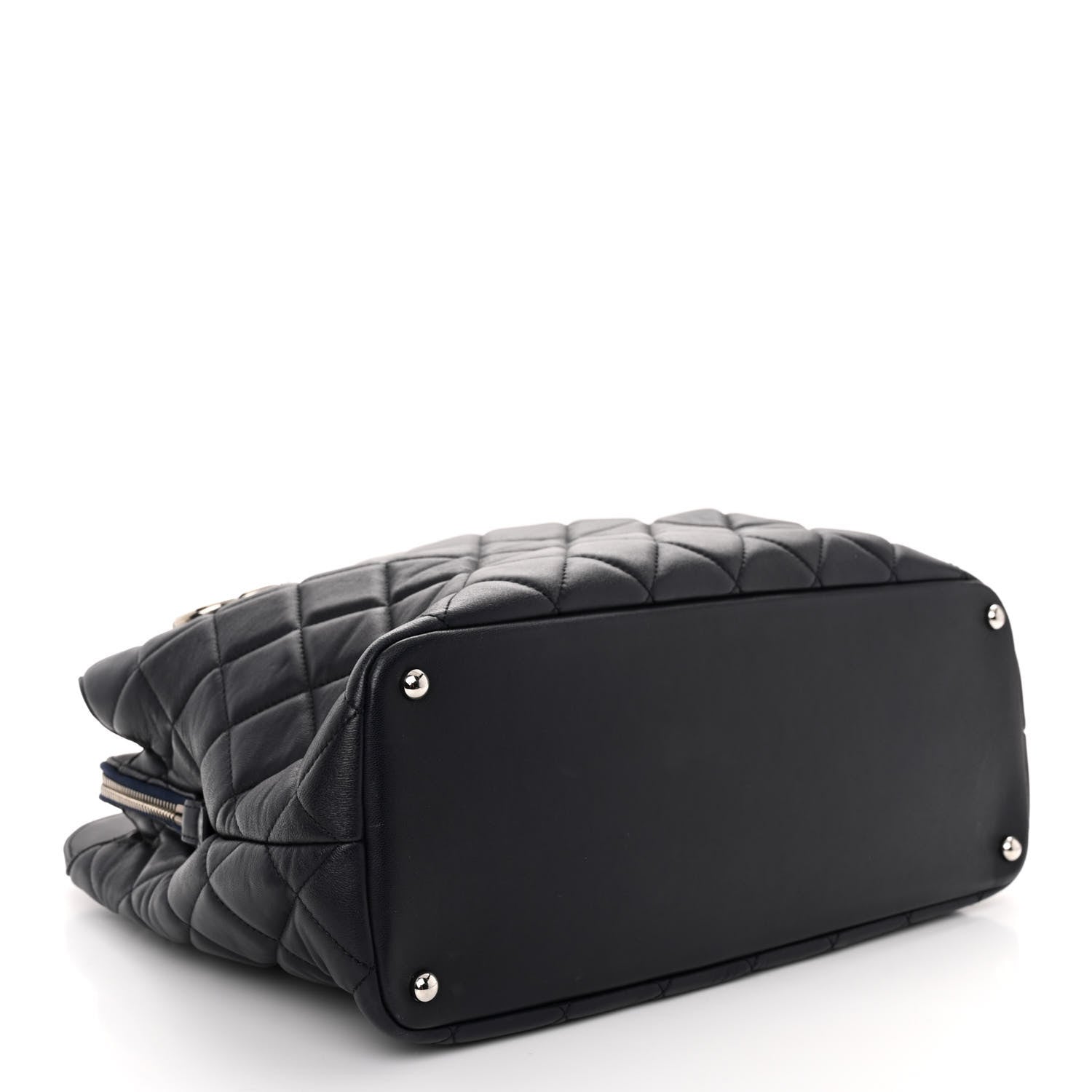 Chanel Lambskin Quilted Shoulder Bag Navy Blue 4 of 11