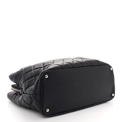 Chanel Lambskin Quilted Shoulder Bag Navy Blue 4 of 11