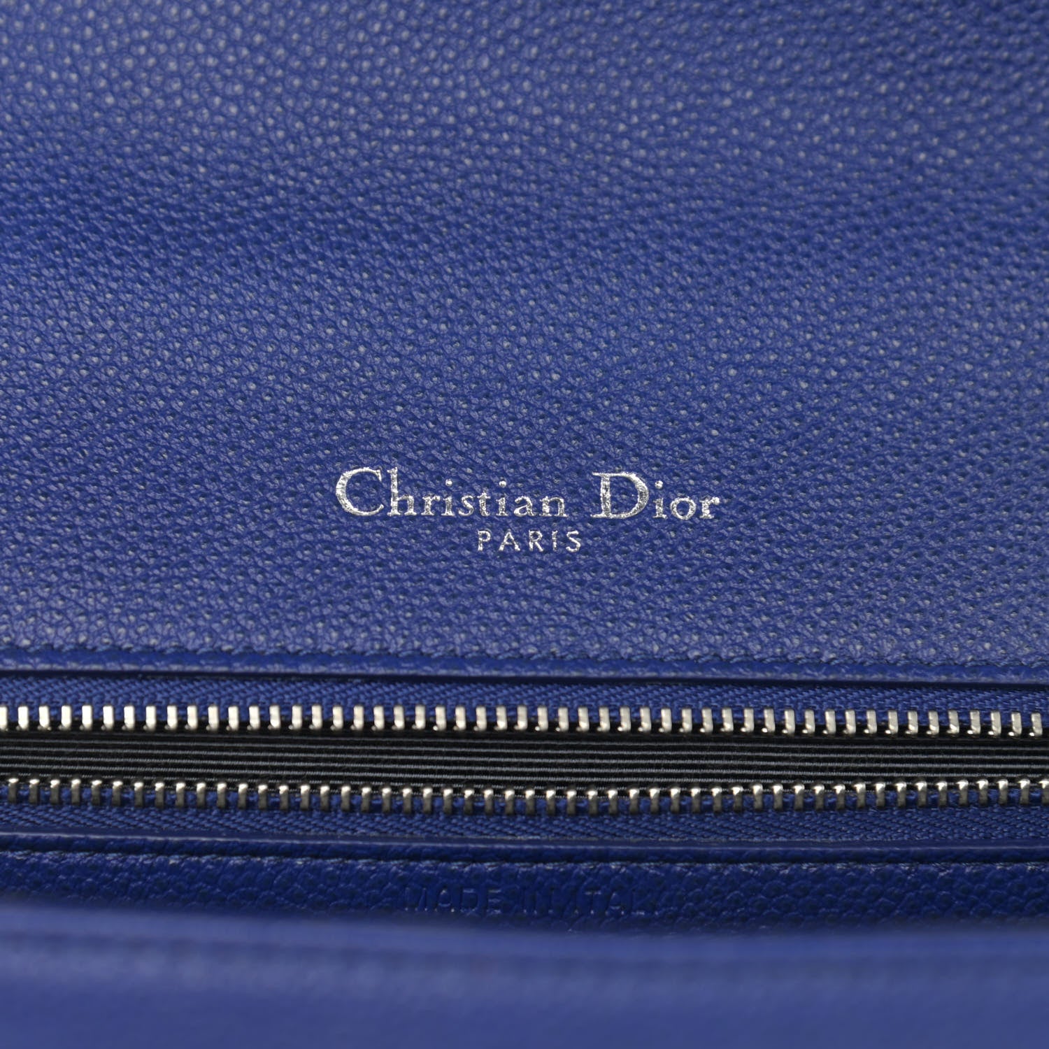 Christian Dior Grained Calfskin Medium Diorama Flap Bag Blue 7 of 13