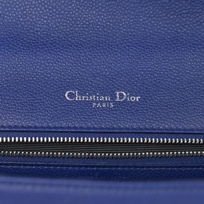 Christian Dior Grained Calfskin Medium Diorama Flap Bag Blue 7 of 13
