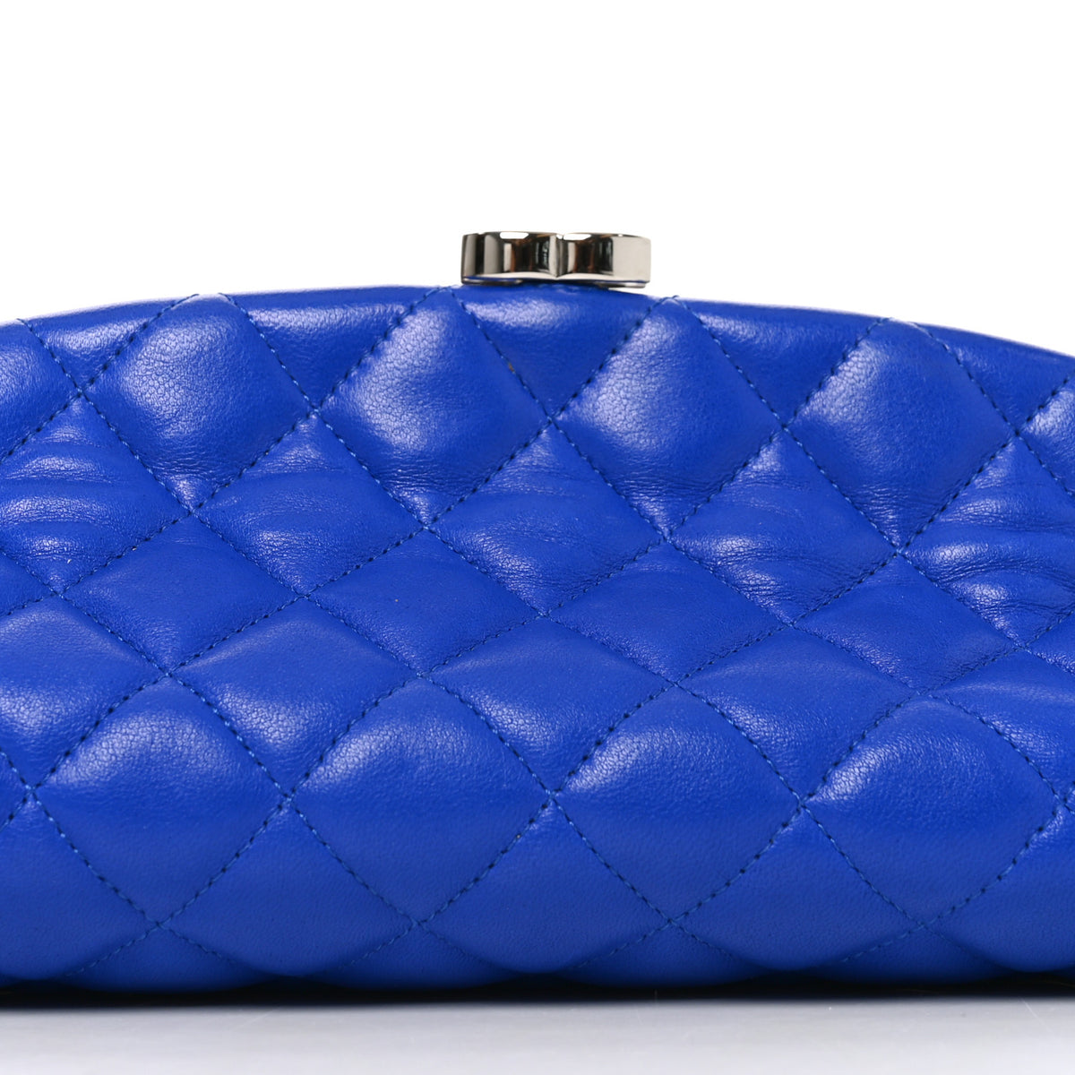 Chanel Lambskin Quilted Timeless Clutch Blue 8 of 10