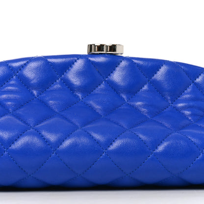 Chanel Lambskin Quilted Timeless Clutch Blue 8 of 10